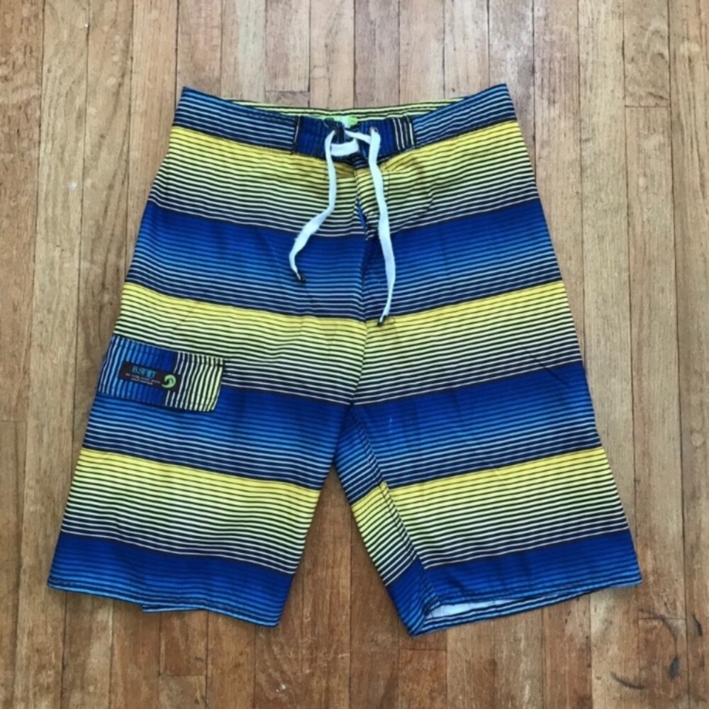 🪻5/$20 Sale!🪻 Banana Split Stripe Swim Trunks